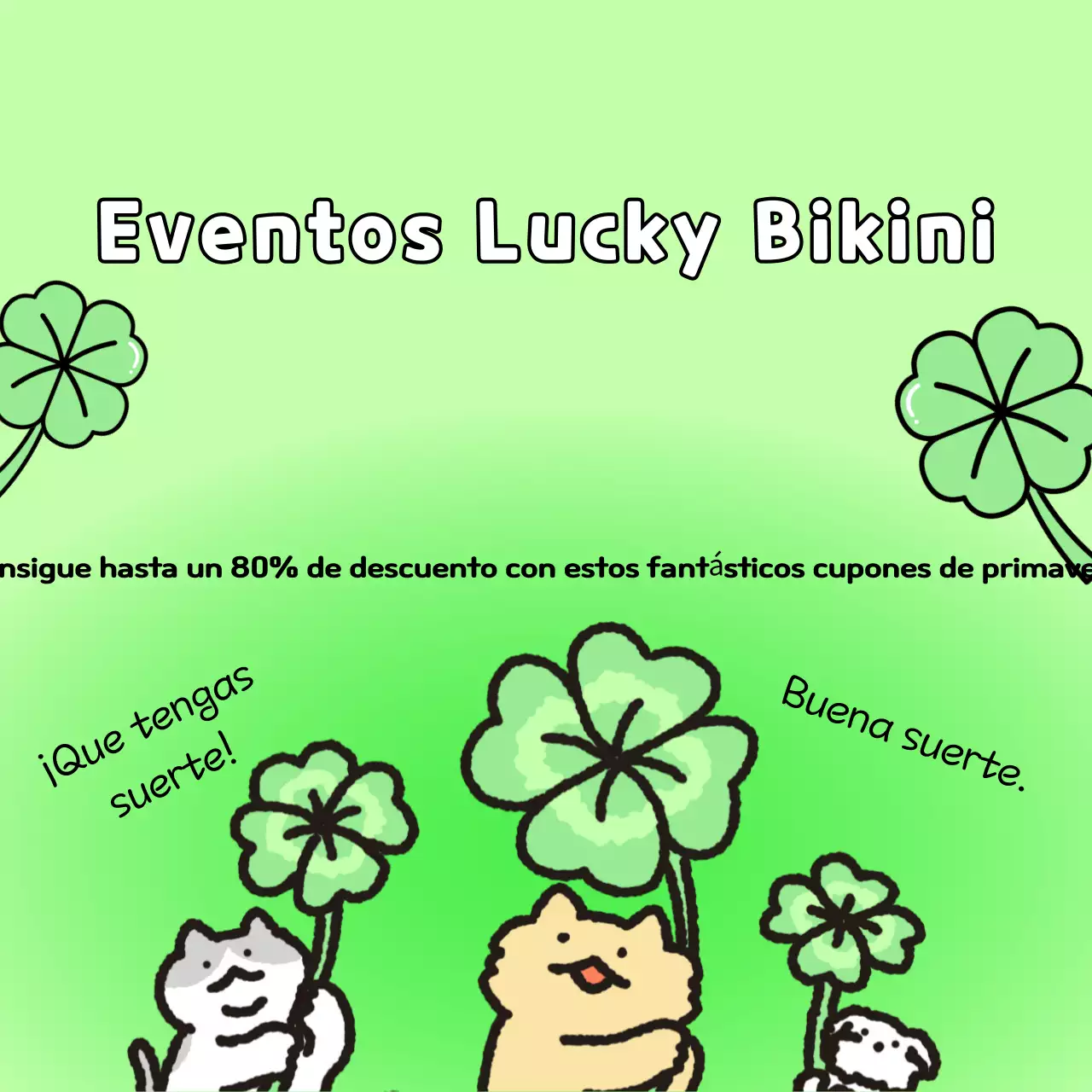 Un bonito anuncio primaveral de oferta de cupones en chartreuse y amarillo