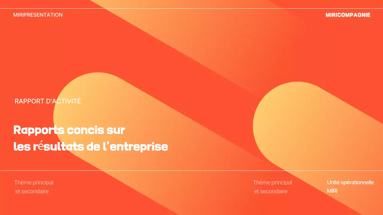 Orange Modern Business Report Analytics