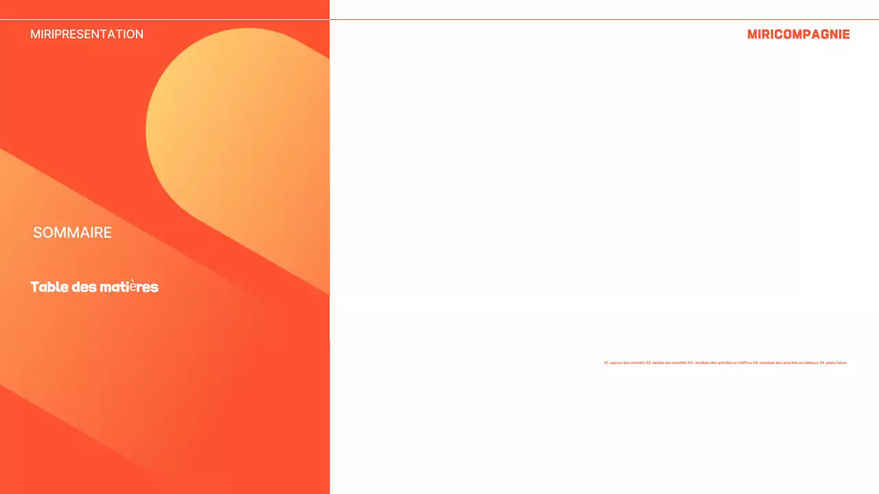 Orange Modern Business Report Analytics