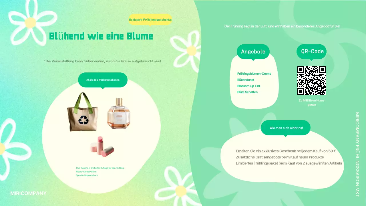 Mint Pop Marketing-Anzeigen