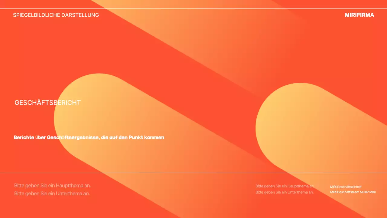 Orange Modern Business Report Analytics