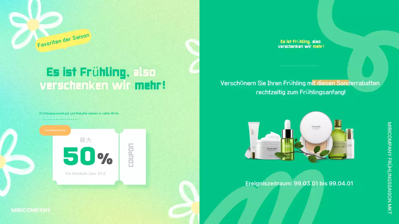 Mint Pop Marketing-Anzeigen