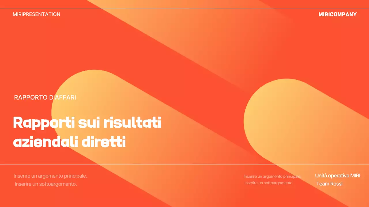 Orange Modern Business Report Analytics