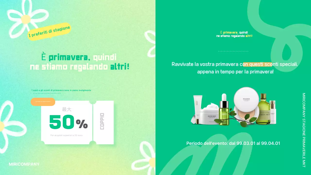 Annunci di marketing Mint Pop