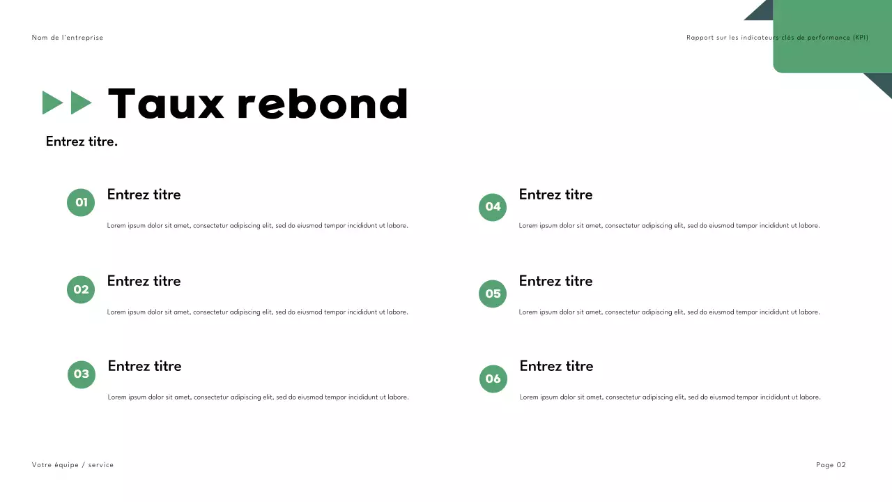 Présentation du rapport marketing noir vert géométrique