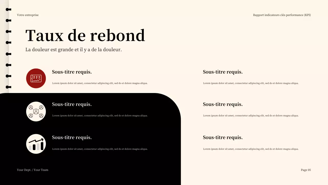 Présentation du rapport de marketing de Red Modern