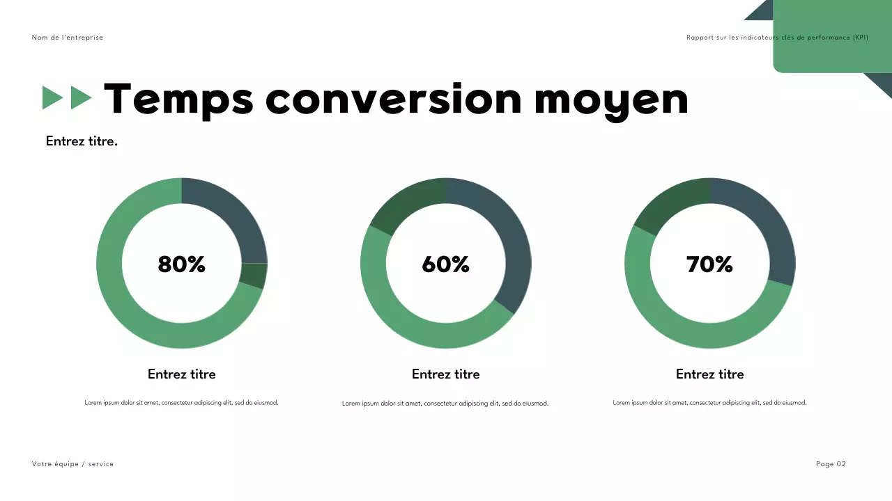 Présentation du rapport marketing noir vert géométrique