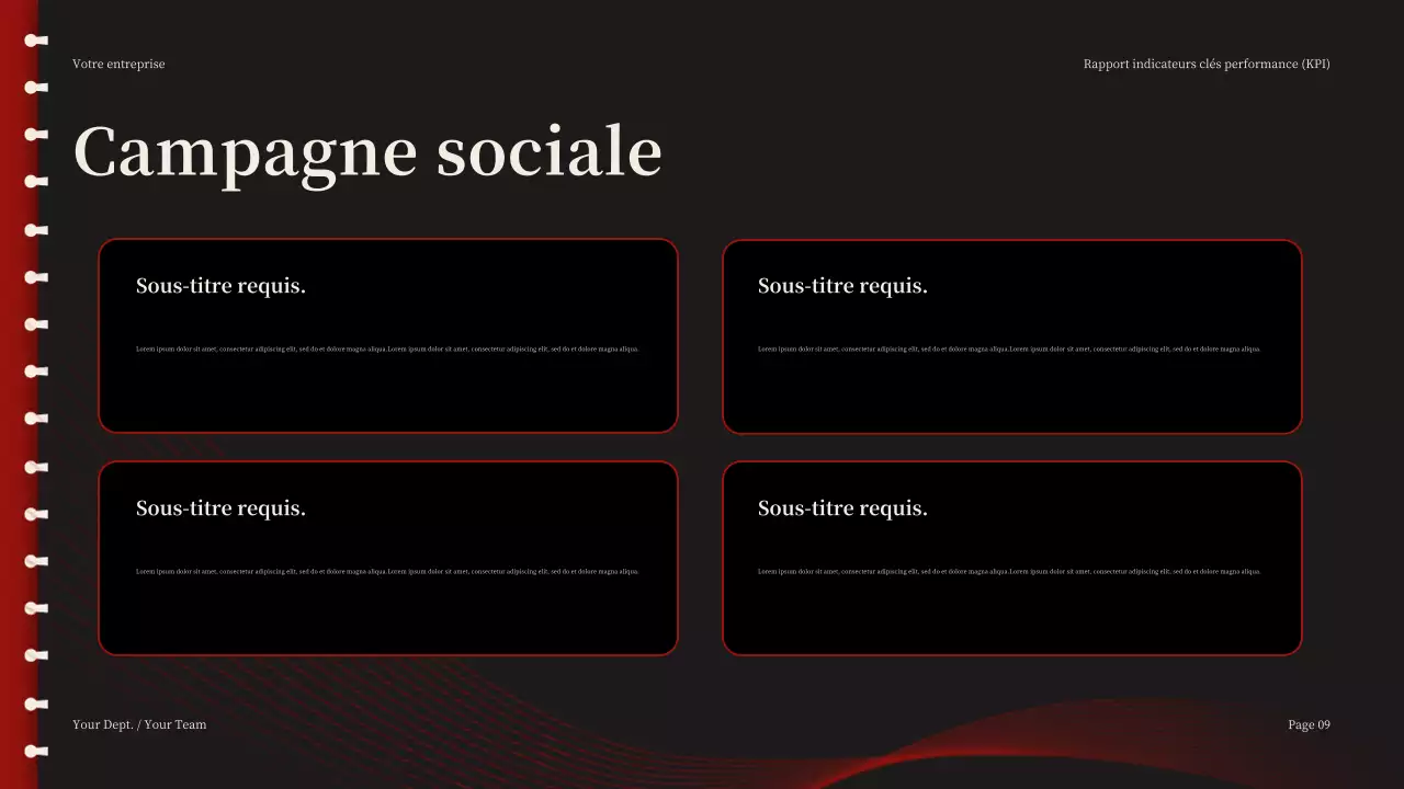 Présentation du rapport de marketing de Red Modern