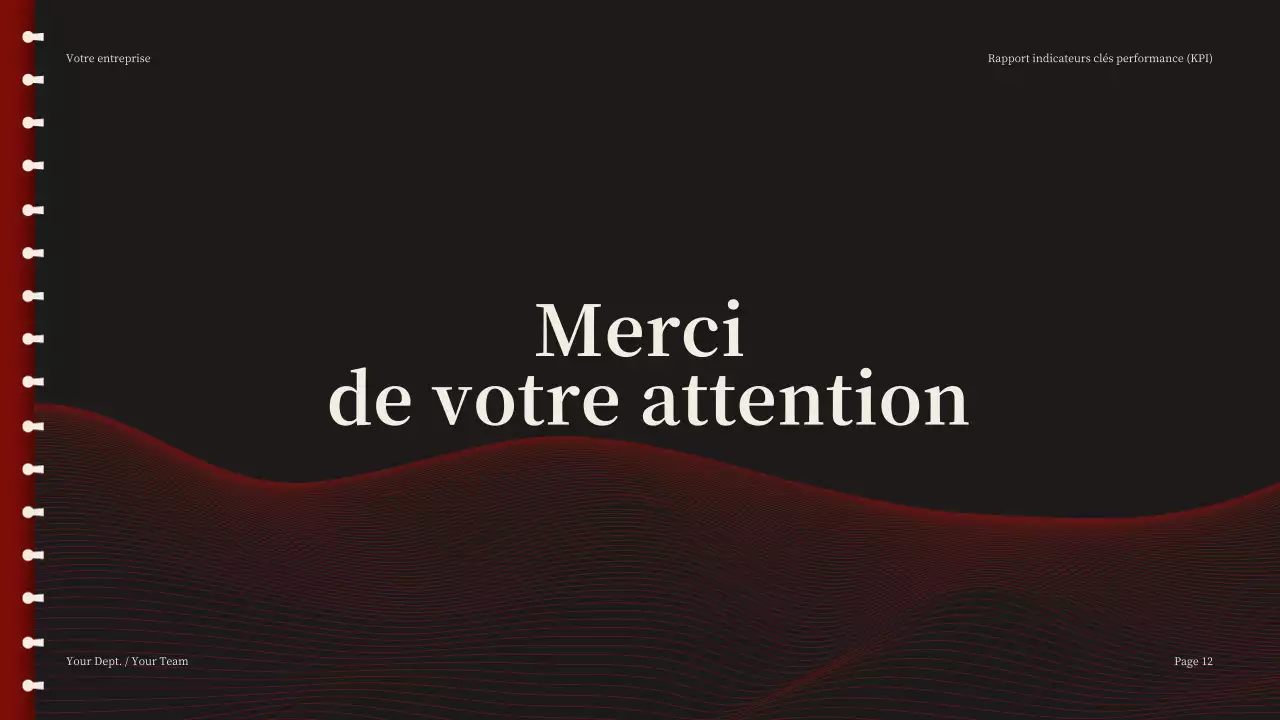 Présentation du rapport de marketing de Red Modern