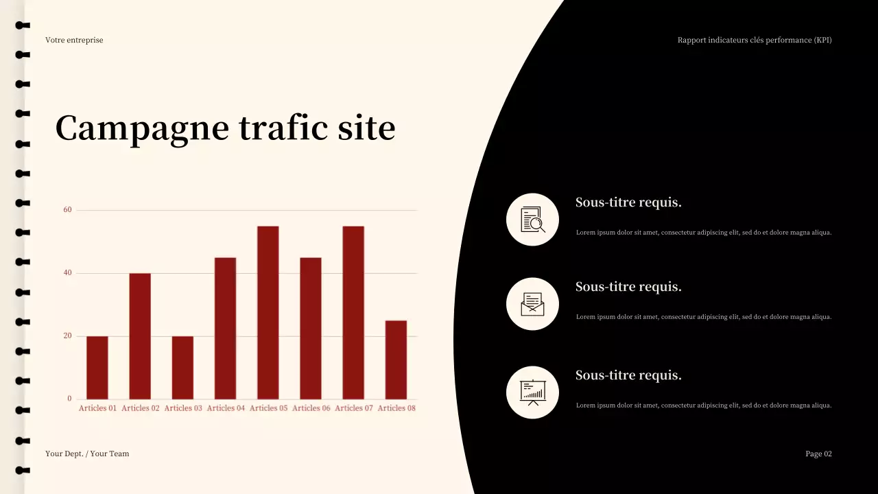Présentation du rapport de marketing de Red Modern