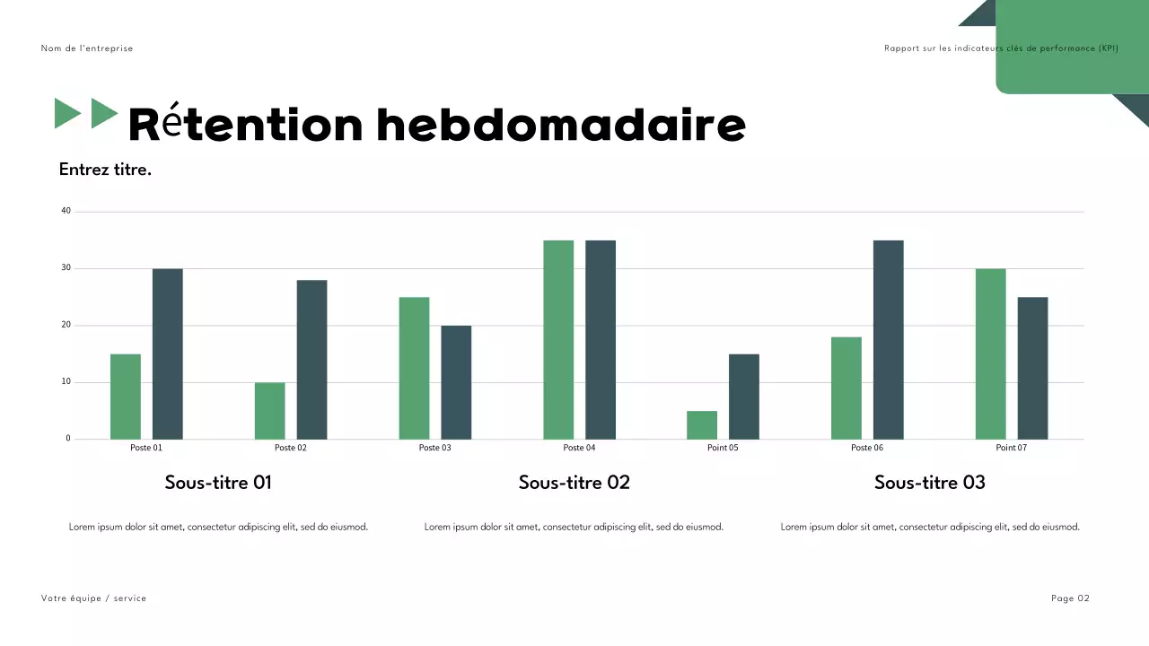 Présentation du rapport marketing noir vert géométrique