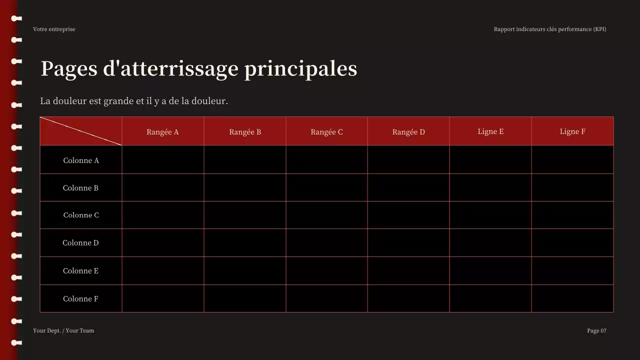 Présentation du rapport de marketing de Red Modern