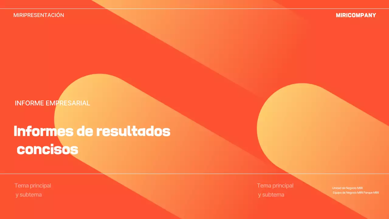 Orange Modern Business Report Analytics