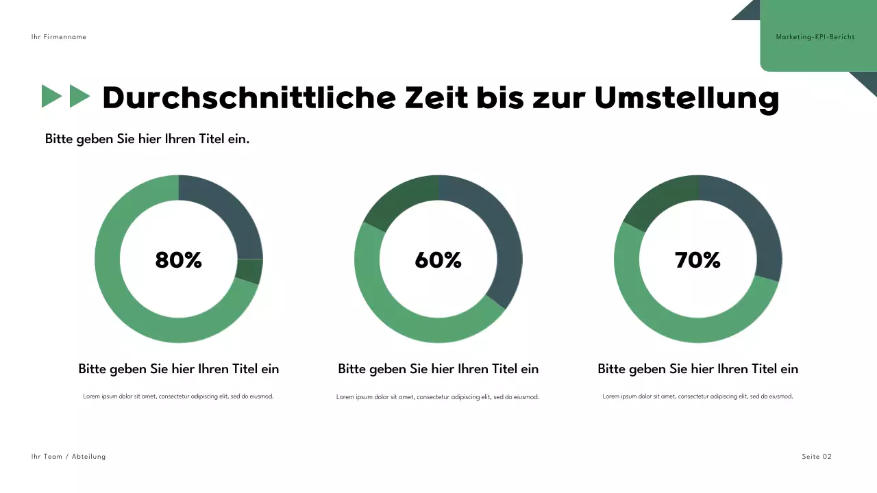 Schwarz Grün Geometrisch Marketing Bericht Präsentation