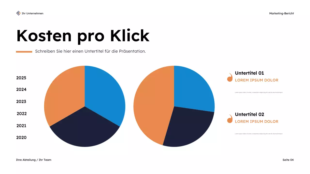 Navy Modern Marketing Bericht Präsentation