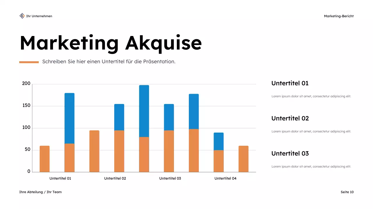 Navy Modern Marketing Bericht Präsentation