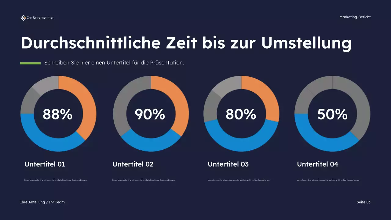 Navy Modern Marketing Bericht Präsentation