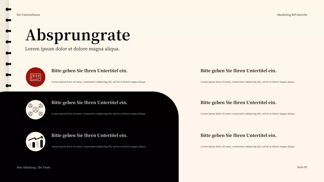 Red Modern Marketing Bericht Präsentation