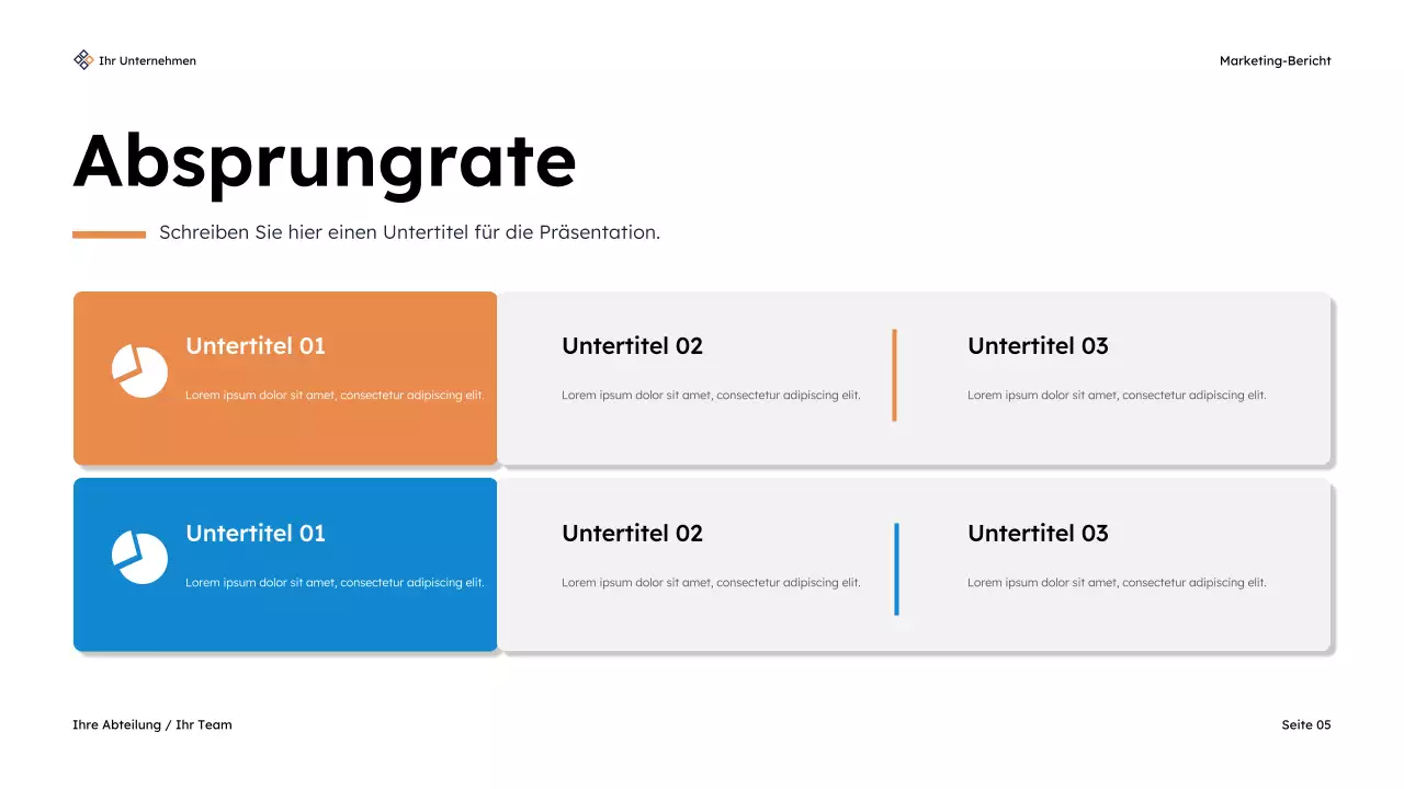 Navy Modern Marketing Bericht Präsentation