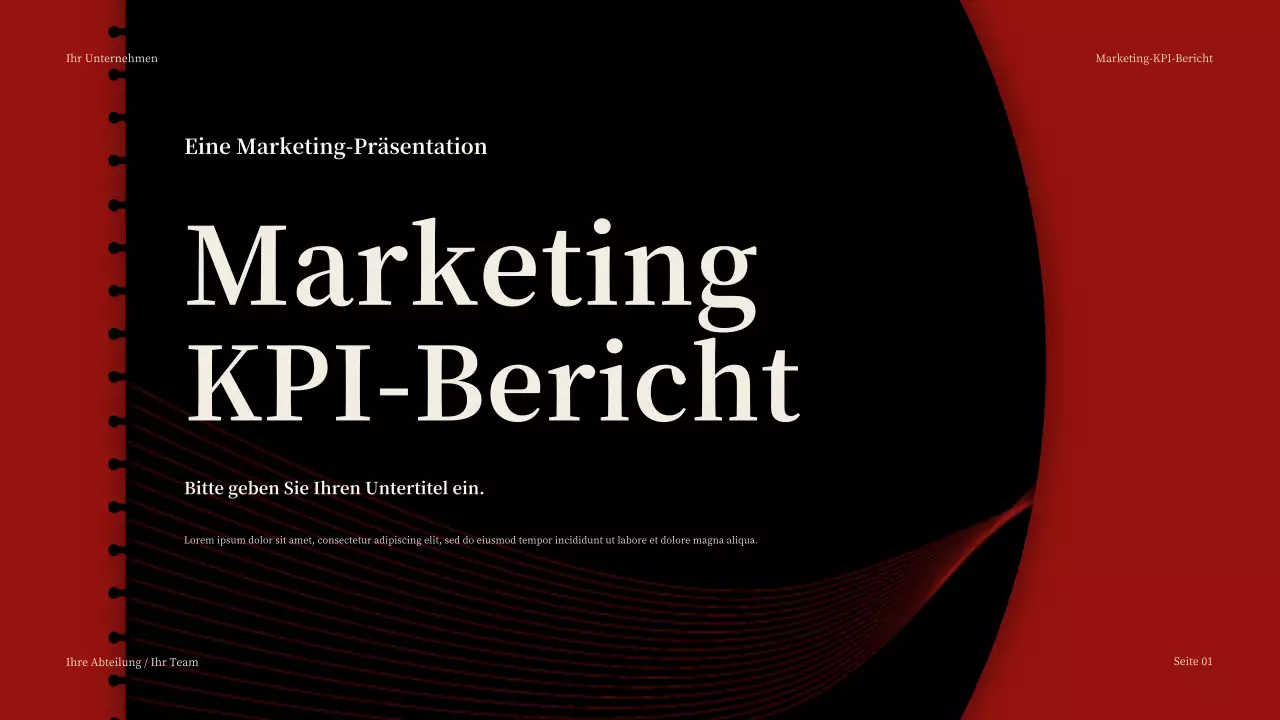 Red Modern Marketing Bericht Präsentation