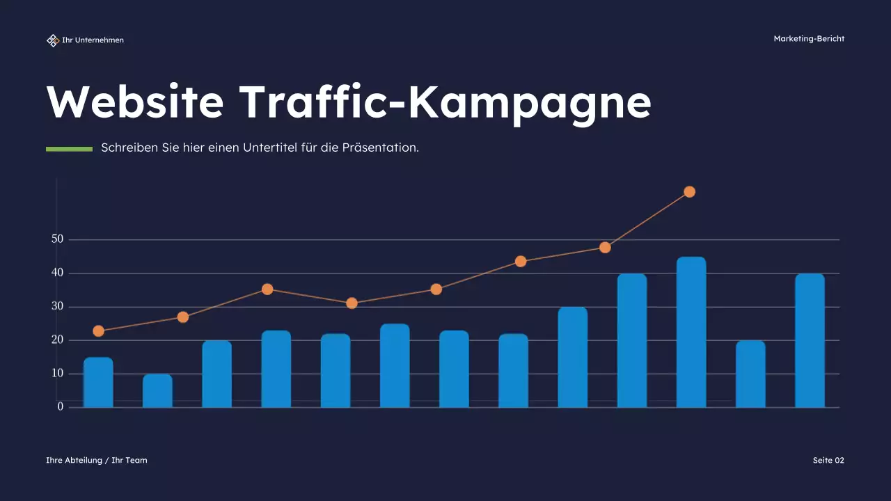 Navy Modern Marketing Bericht Präsentation