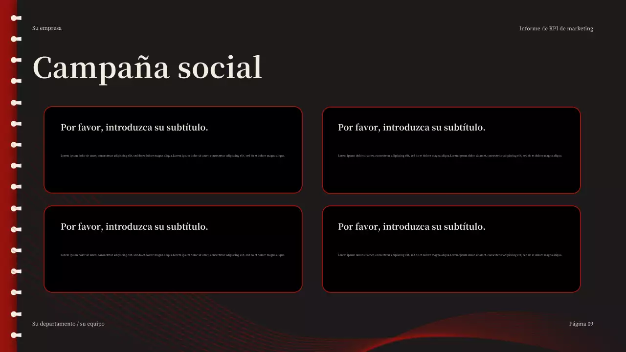 Presentación del informe Red Modern Marketing