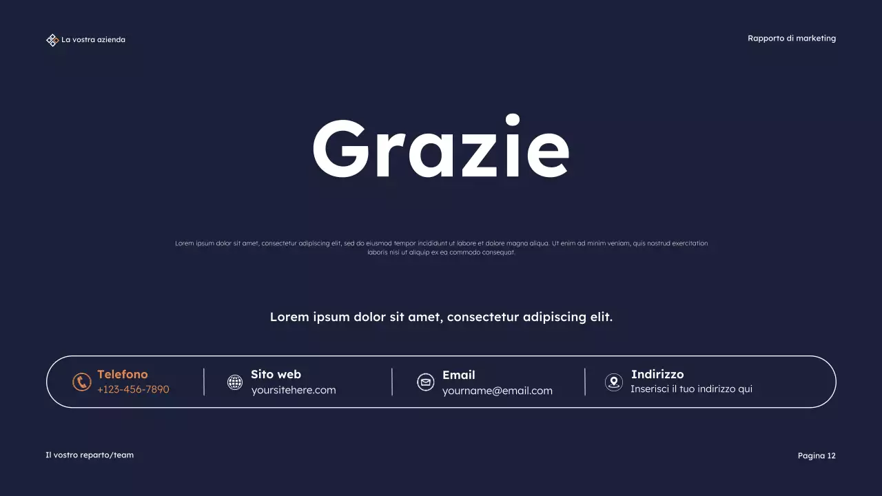 Presentazione del rapporto sul marketing moderno della Marina