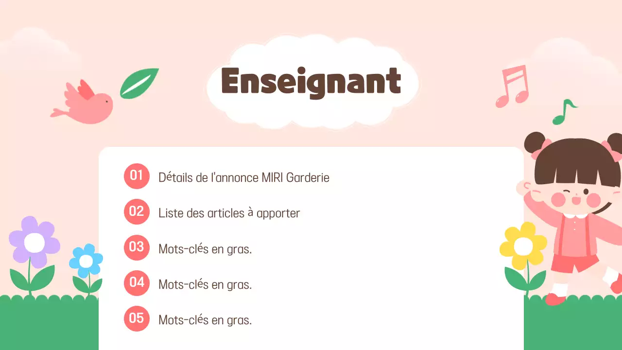 Evénement annuel de la garderie