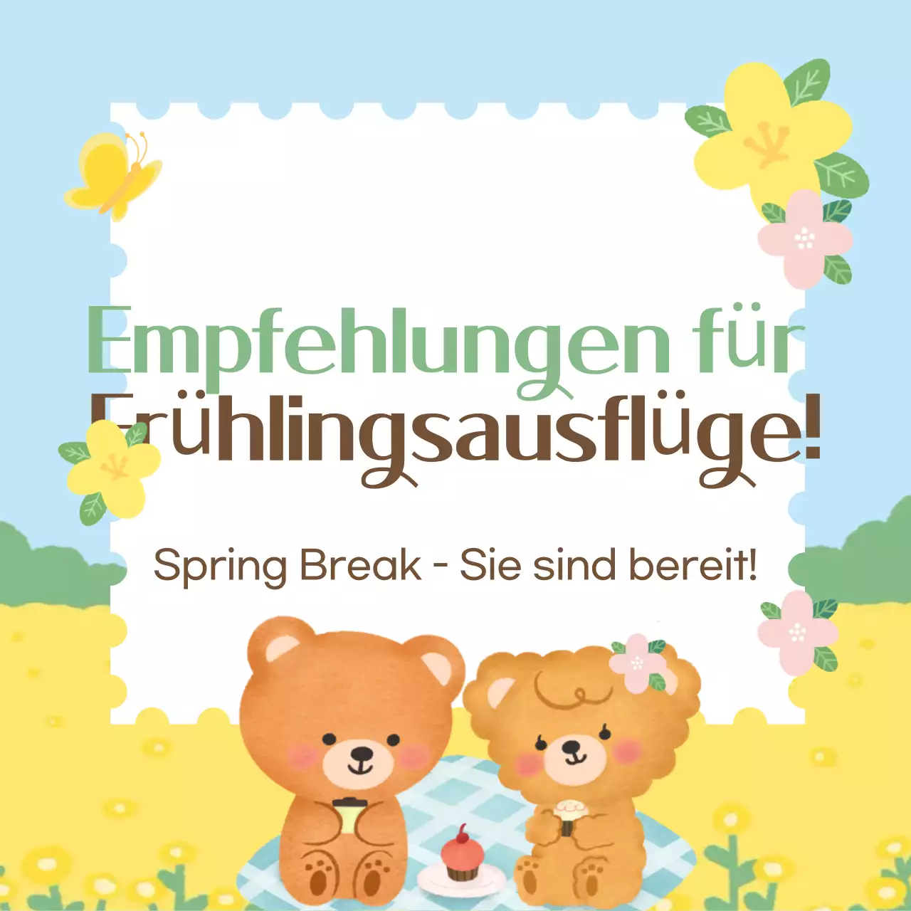 Hellblauer Ausflugsführer