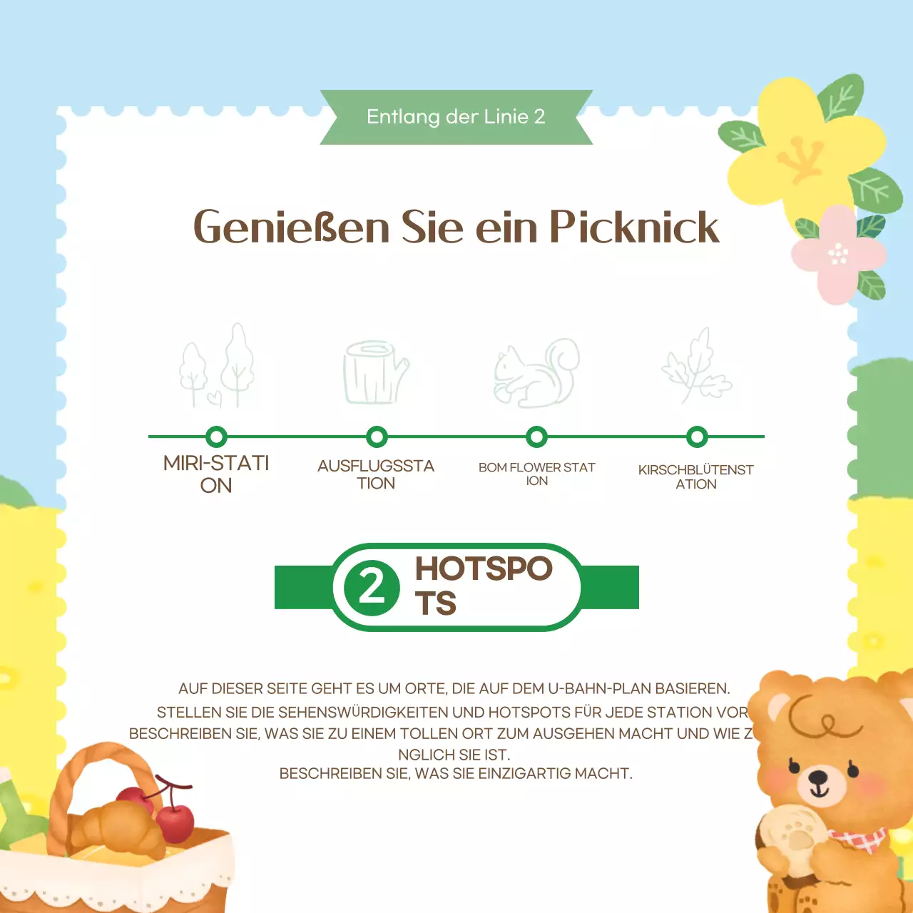 Hellblauer Ausflugsführer