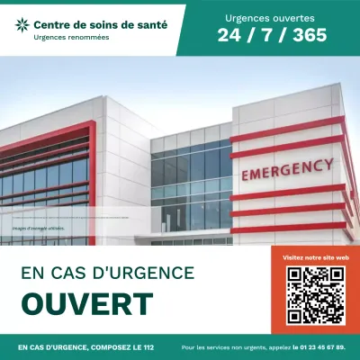 annonce de l'ouverture des urgences pour les fêtes de fin d'année