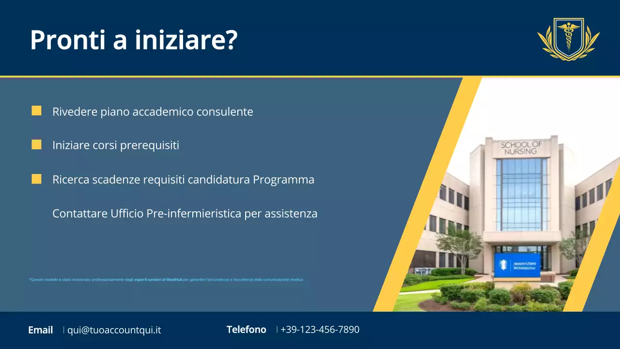 guida all'invito al programma infermieristico professionale della marina