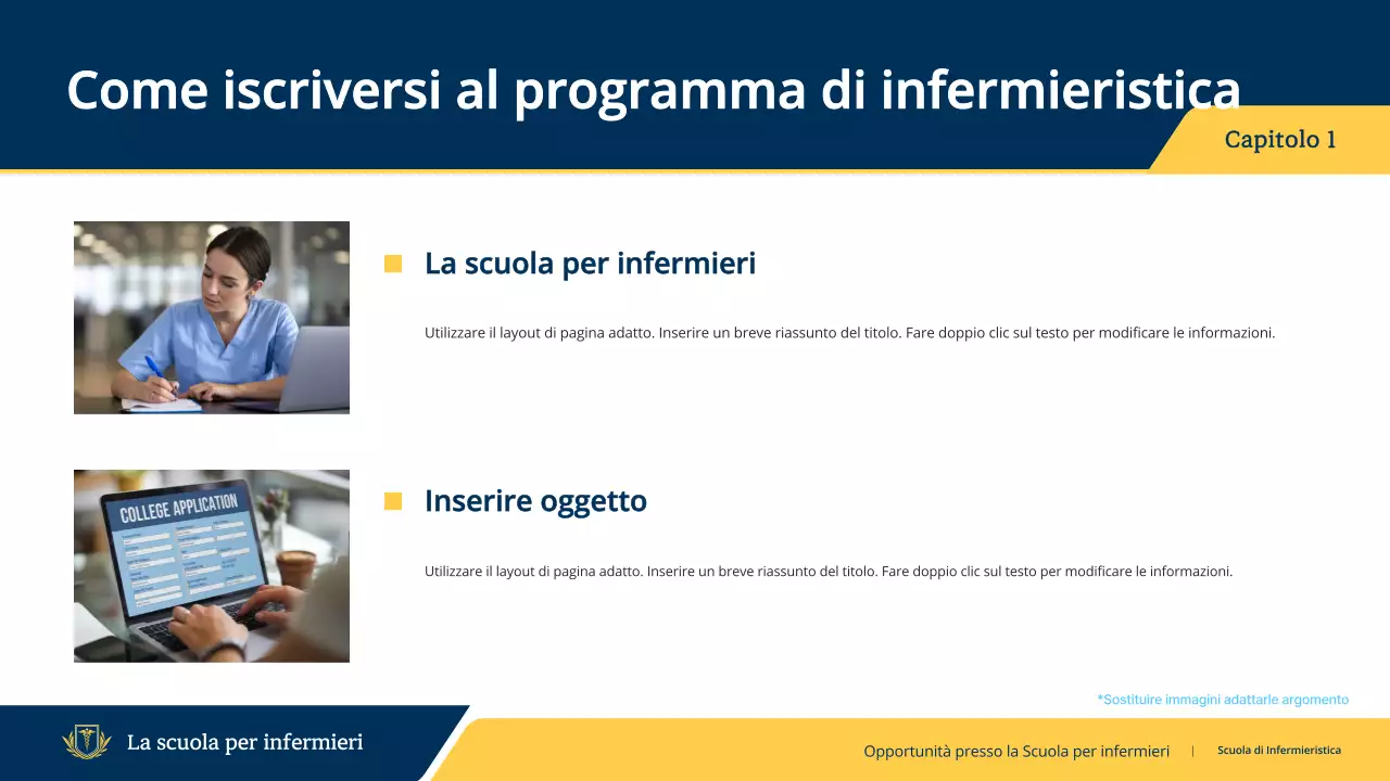 guida all'invito al programma infermieristico professionale della marina