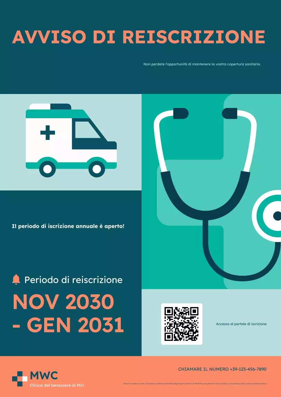 avviso di reiscrizione annuale teal basic