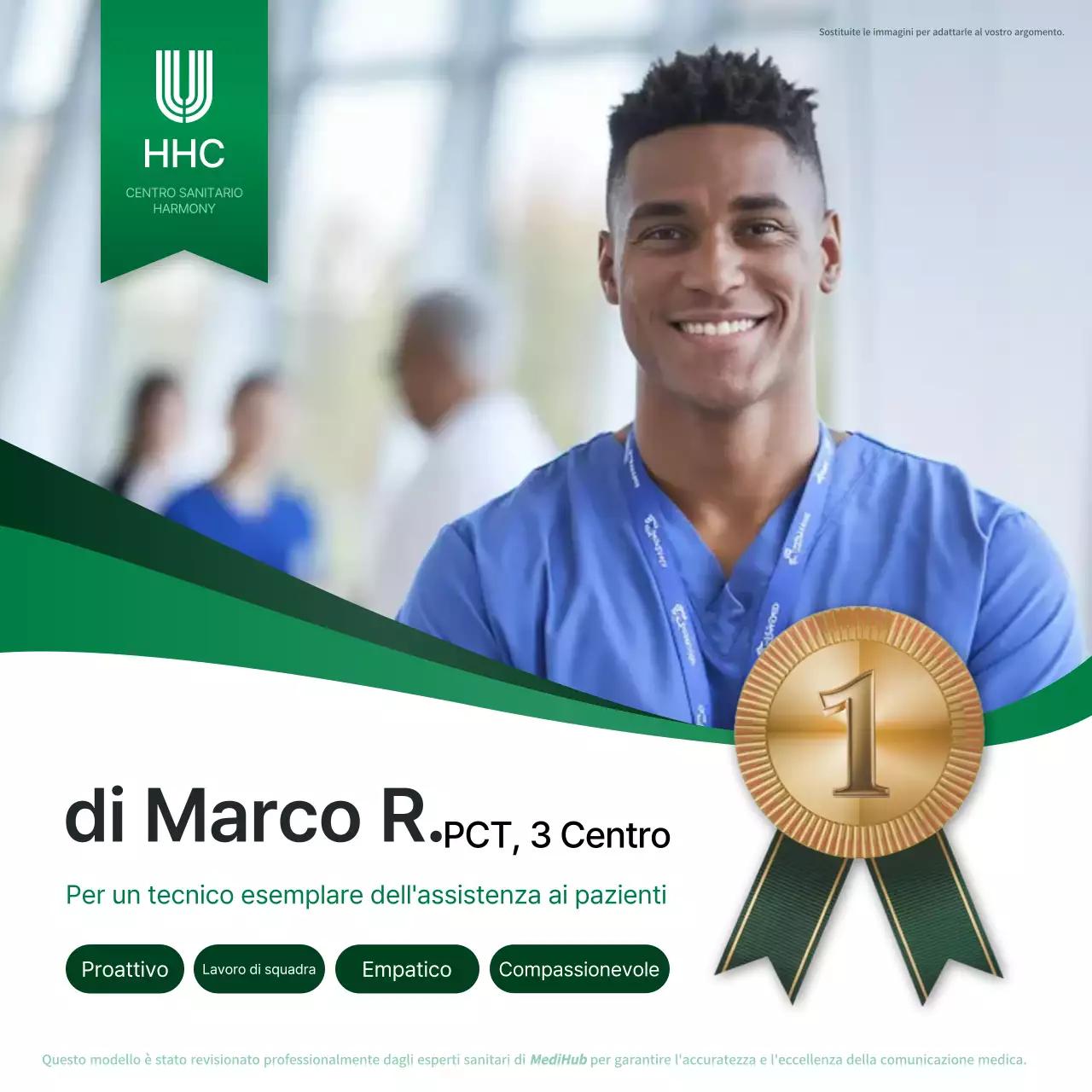 annuncio di personale medico eccezionale green classic