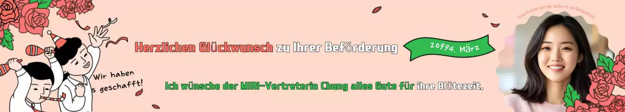 Beige Herzlichen Glückwunsch zu Ihrer Beförderung
