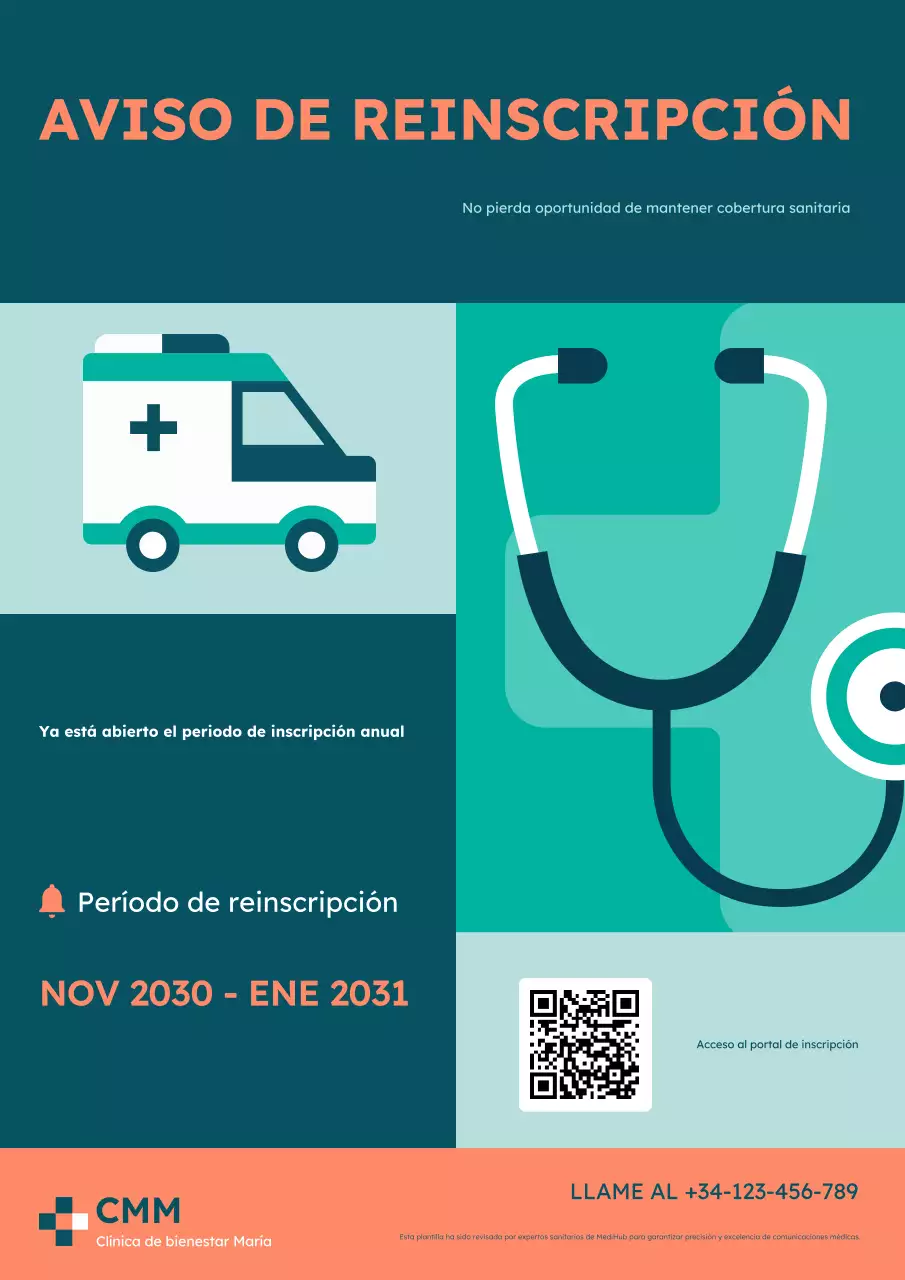 aviso de reinscripción anual teal basic