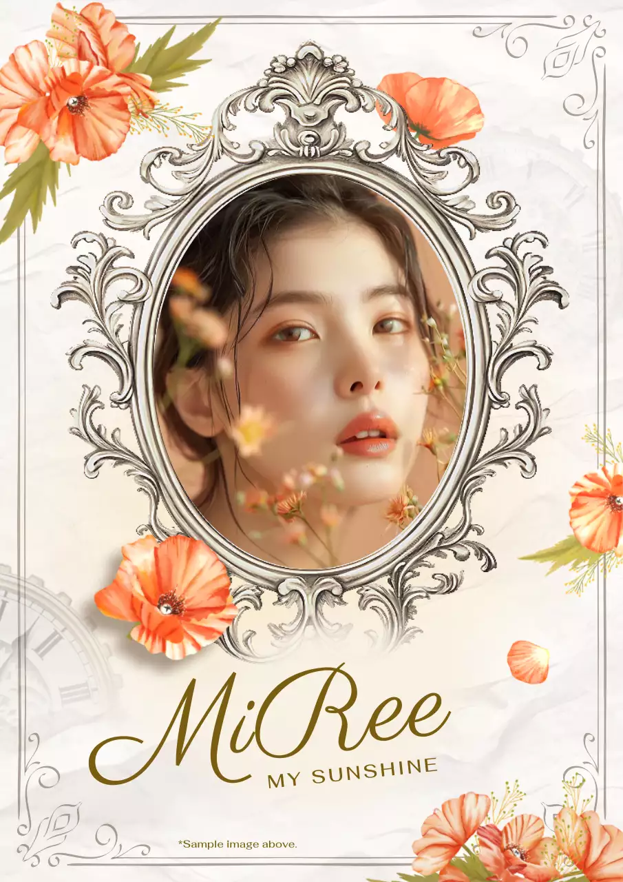 Khung ảnh chân dung thanh lịch màu be