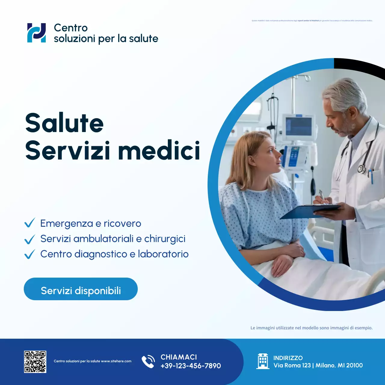promozione del servizio medico professionale blu