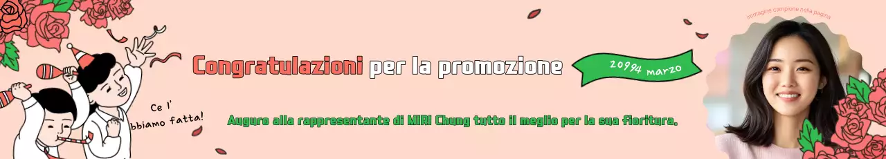 Congratulazioni per la promozione in beige