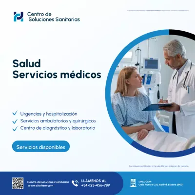 promoción del servicio médico profesional azul