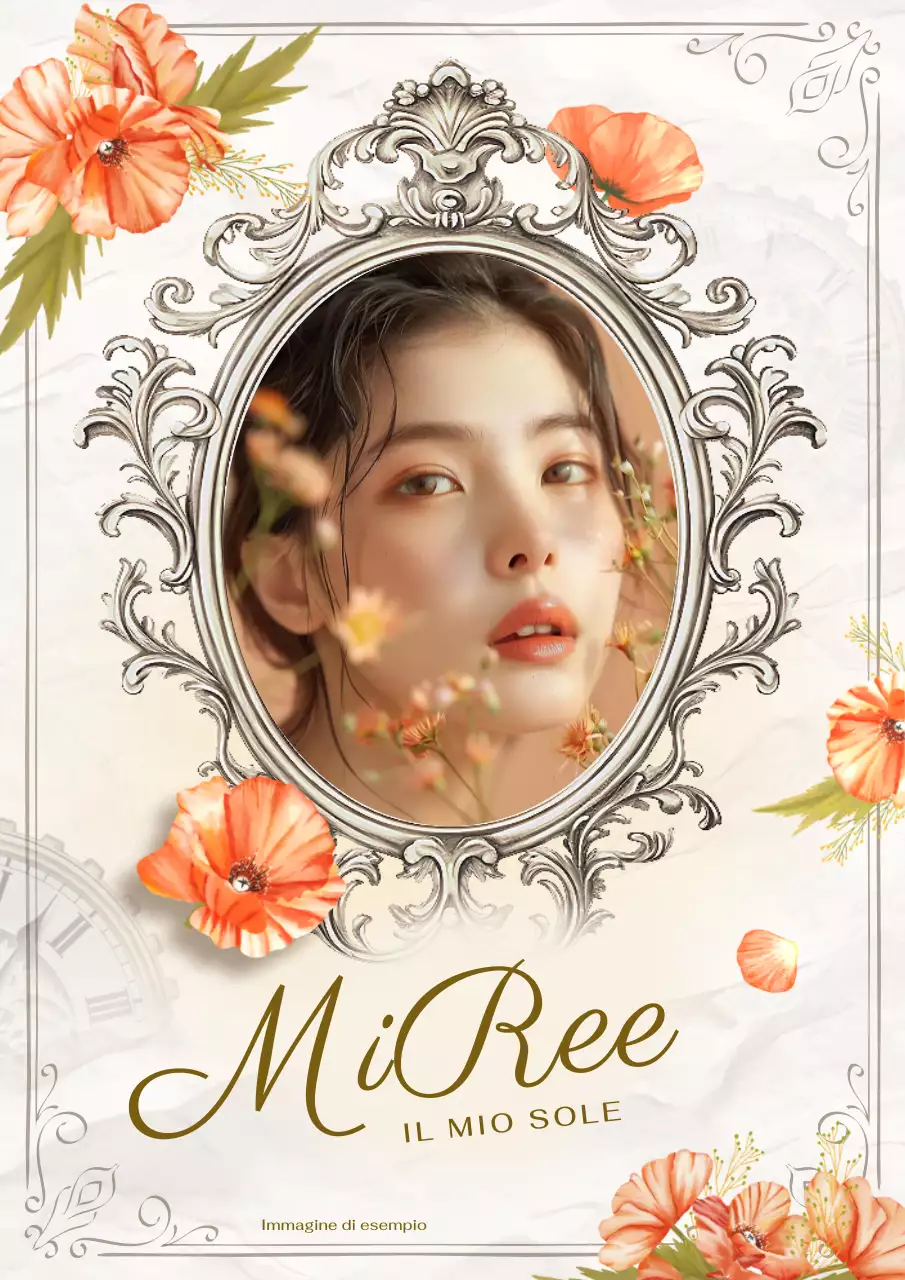 Cornice per ritratto elegante beige