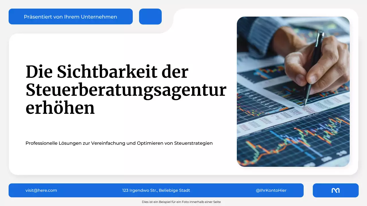 Präsentation der Steuerberatungsagentur White and Blue