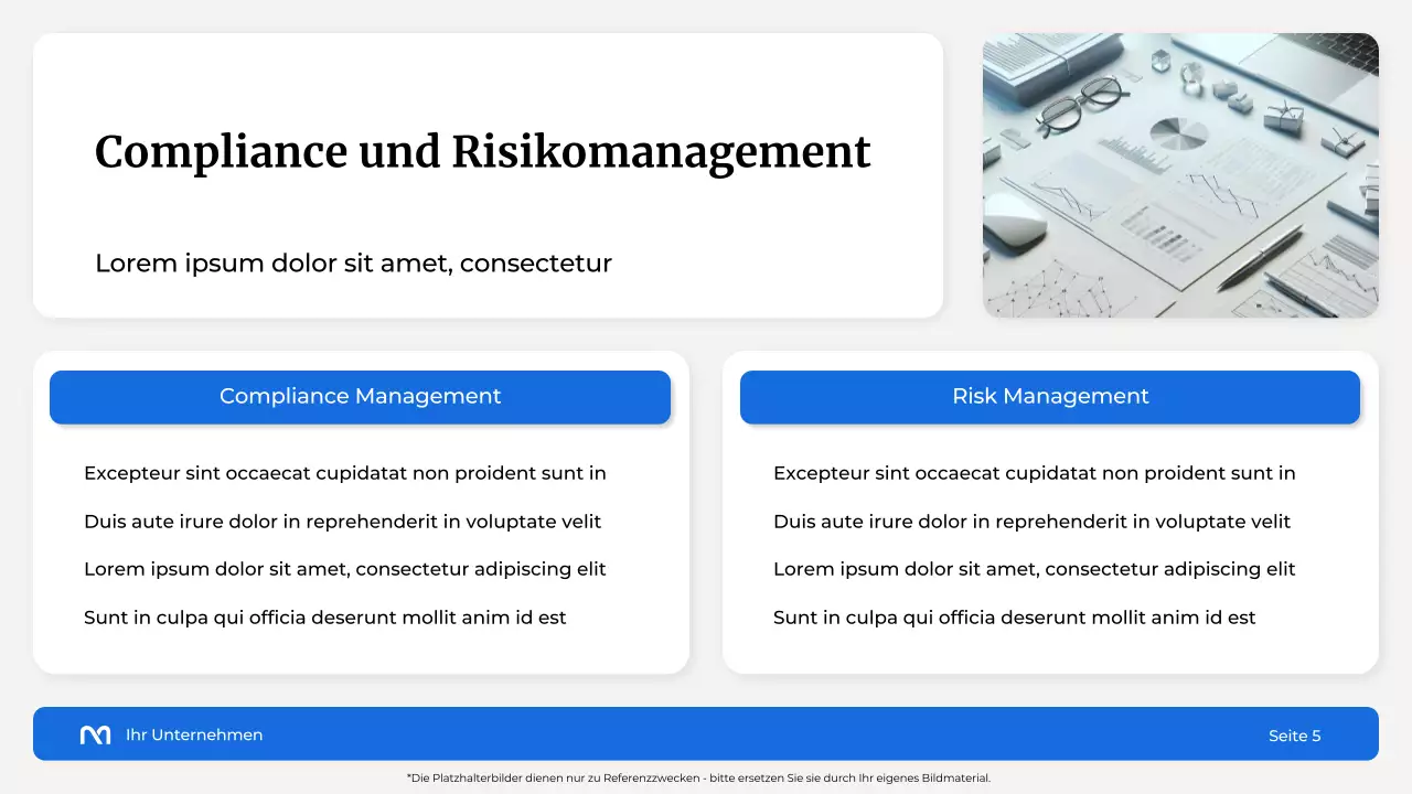 Präsentation der Steuerberatungsagentur White and Blue