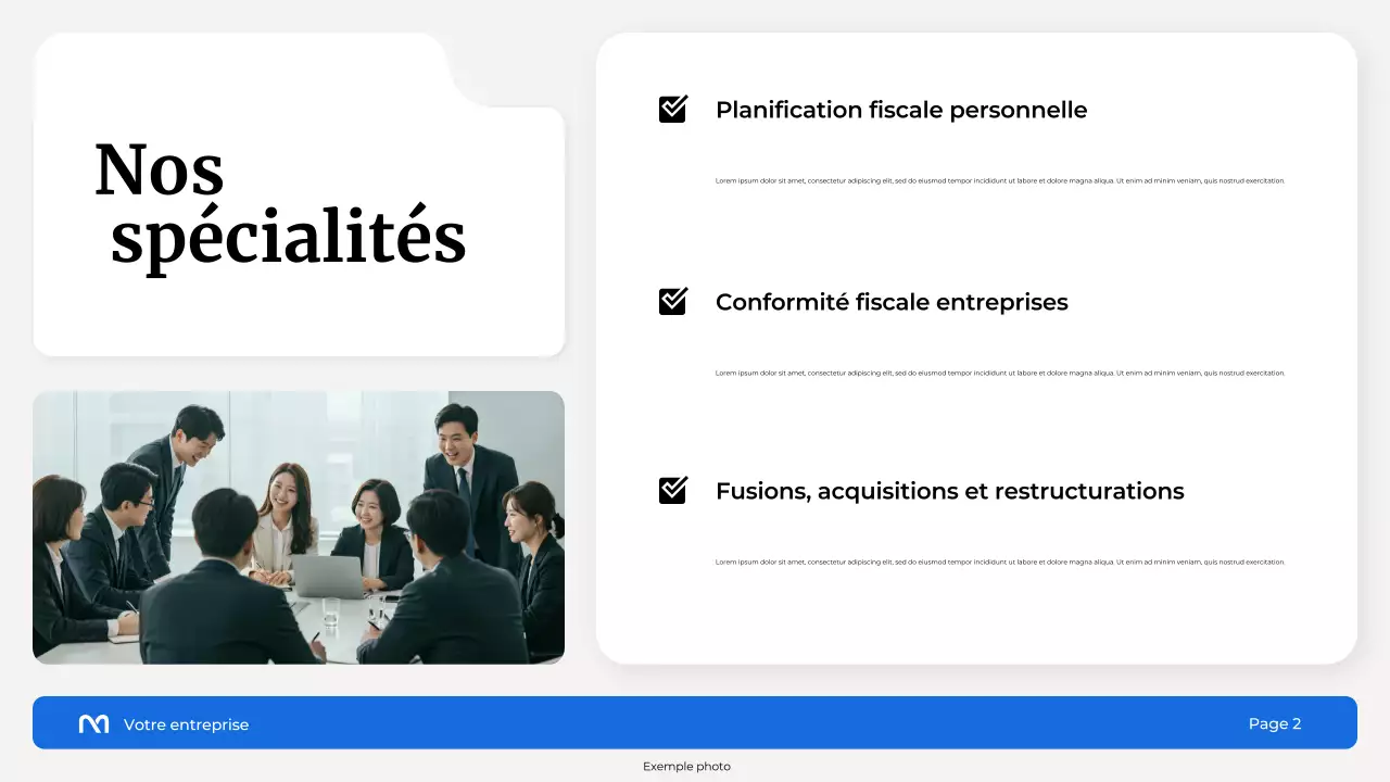 Présentation de l'agence de conseil fiscal White and Blue