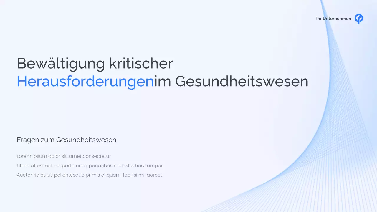 Präsentation der modernen Gesundheit