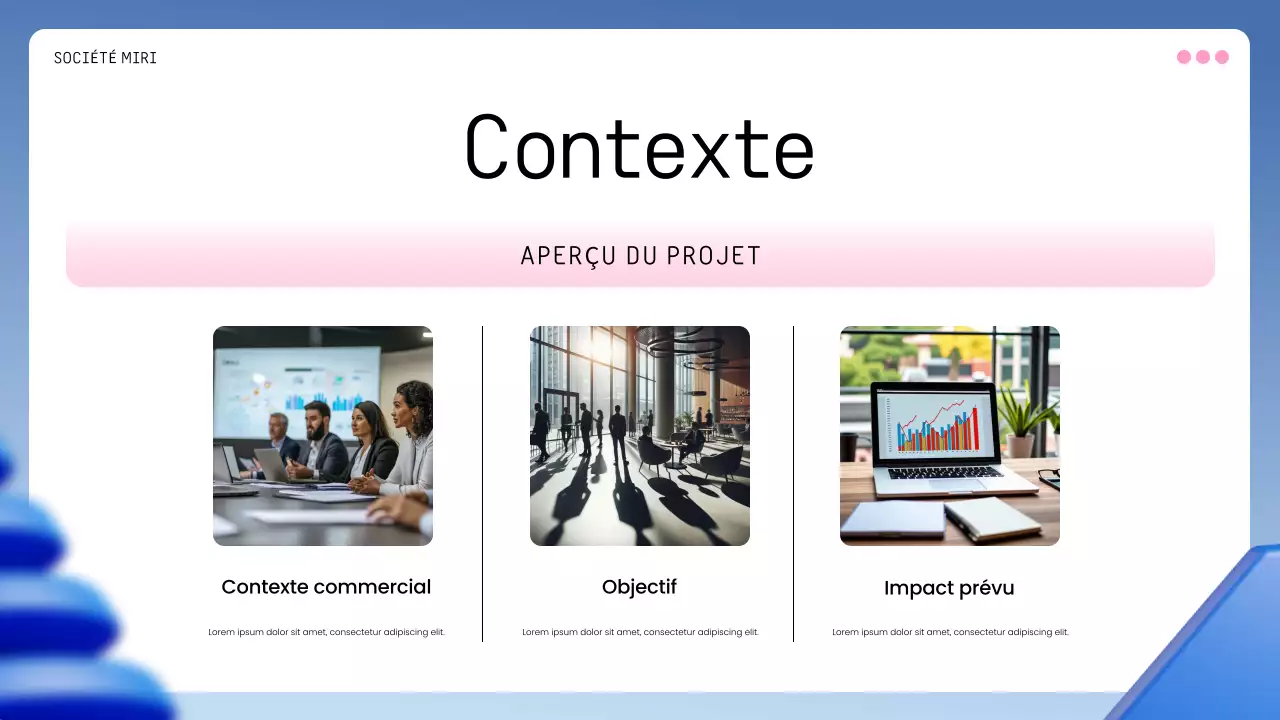 plan d'affaires géométrique bleu