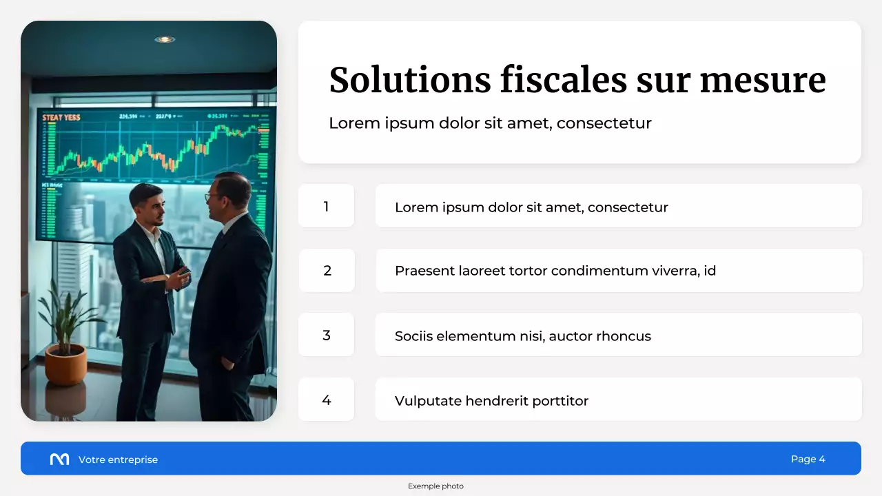 Présentation de l'agence de conseil fiscal White and Blue