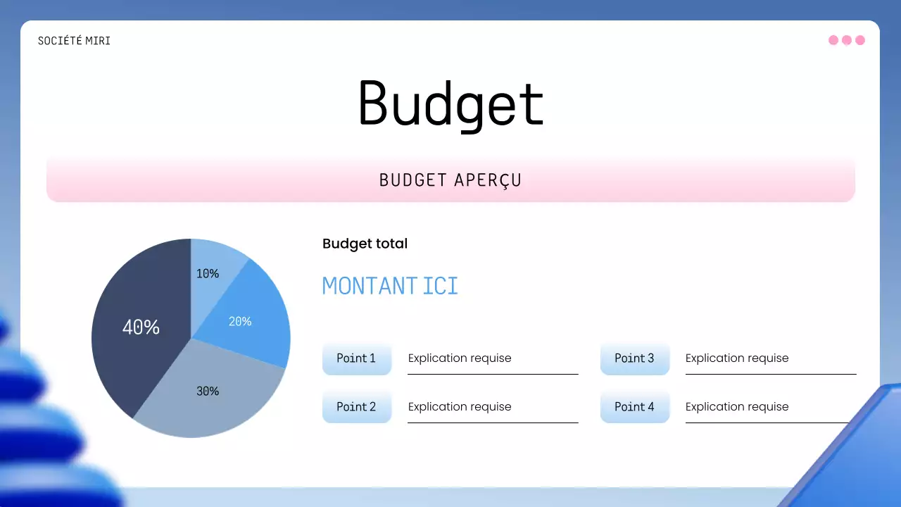 plan d'affaires géométrique bleu