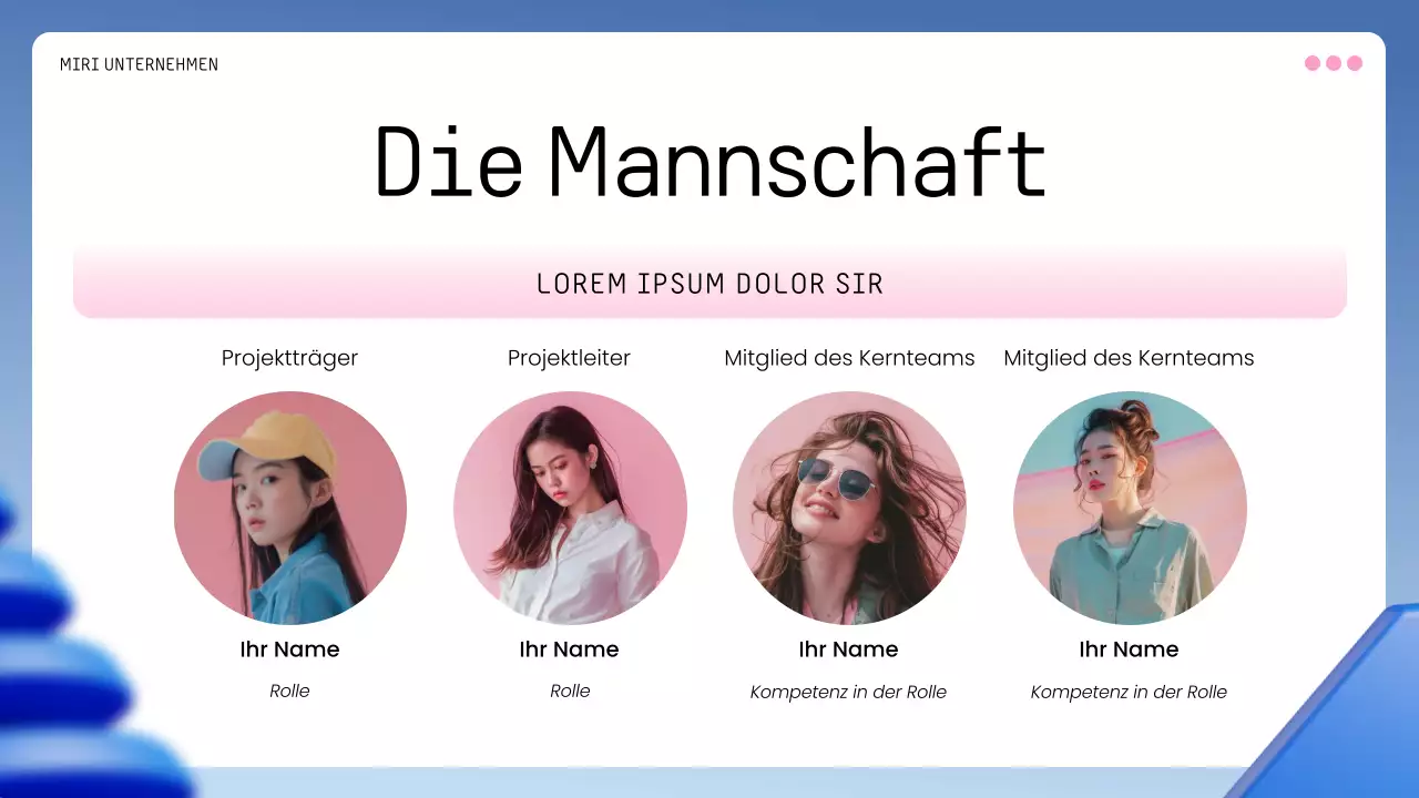 blauer geometrischer Geschäftsplan